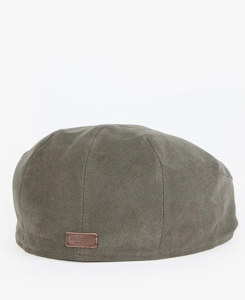 Barbour Beaufort Waterproof Flat Cap in Olive-1